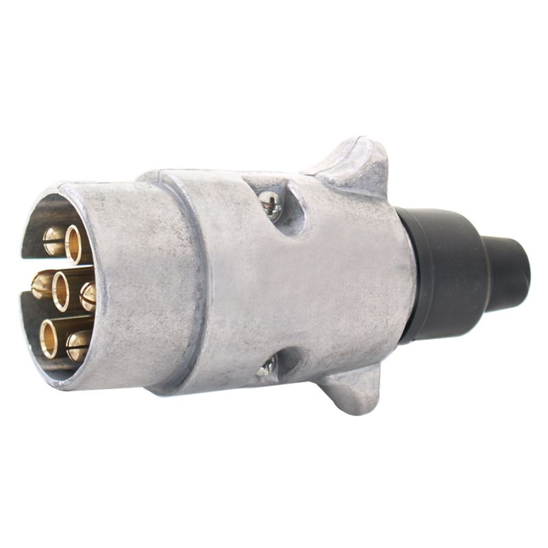 7 Pin Large Round Trailer Plug -Plastic and Metal