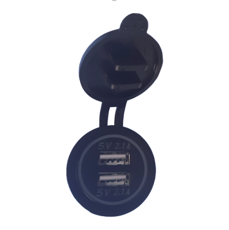 Dual USB Socket With Dust Cap